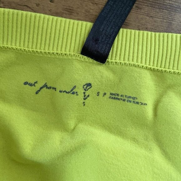 UO Out From Under Clarissa Seamless Bra Sz Small Neon Green Yellow Wire Free - Picture 9 of 9